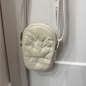 lululemon athletica Cream Quilted Maple Leaf Mini Crossbody